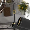 Soporte para Silla Colgante con Estructura de Acero Base Estable y Portavaso para Patio Jardín Balcón Negro - Ogal.Es