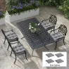 Conjunto de Cojines para Sillas de Comedor y Jardín Impermeable y Anti-UV con 2 Cordones de Fijación 48x48x10 cm... - Ogal.Es