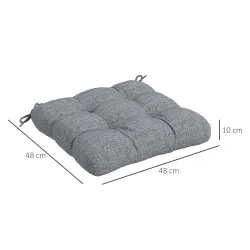 Conjunto de Cojines para Sillas de Comedor y Jardín Impermeable y Anti-UV con 2 Cordones de Fijación 48x48x10 cm... - Ogal.Es