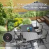 Base para Sombrilla Pesada de 25 kg con Ruedas para Sombrillas de hasta Ø3 m y Postes de 32-48 mm Ø52x42 cm Negro - Ogal.Es