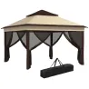 Carpa Plegable 3,26x3,26x2,72m con Doble Techo Altura Ajustable Mosquiteras Protección UV30+ y Bolsa de Transpor... - Ogal.Es