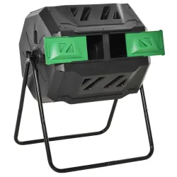 Compostador Giratorio 160L con Sistema de Ventilación y Patas de Acero para Compostaje de Residuos Orgánicos 71x... - Ogal.Es