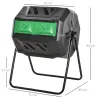 Compostador Giratorio 160L con Sistema de Ventilación y Patas de Acero para Compostaje de Residuos Orgánicos 71x... - Ogal.Es