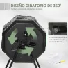 Compostador Giratorio 160L con Sistema de Ventilación y Patas de Acero para Compostaje de Residuos Orgánicos 71x... - Ogal.Es