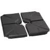 Base para Sombrilla de 4 Piezas Rellenable con Arena 72 kg o Agua 56 kg para Jardín Patio Terraza Negro - Ogal.Es
