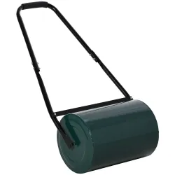 Rodillo para Césped de 30L Relleno de Arena o Agua con Mango en U para Jardín Granja Verde Oscuro - Ogal.Es