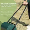 Rodillo para Césped de 30L Relleno de Arena o Agua con Mango en U para Jardín Granja Verde Oscuro - Ogal.Es
