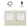 Paredes Laterales de Sustitución para Pérgola 3x3 m con Protección UV Ventanas Transparentes y Cortinas Ajustabl... - Ogal.Es