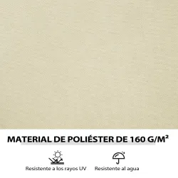 Paredes Laterales de Sustitución para Pérgola 3x3 m con Protección UV Ventanas Transparentes y Cortinas Ajustabl... - Ogal.Es