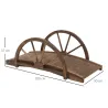 Puente de Jardín de Madera 100x50x37 cm con Barandillas Puente de Arco para Decoración Patio Carga 150 kg Carbon... - Ogal.Es