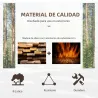 Puente de Jardín de Madera 100x50x37 cm con Barandillas Puente de Arco para Decoración Patio Carga 150 kg Carbon... - Ogal.Es