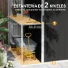 Cobertizo de Jardín con 2 Estantes Puerta con Cerradura y Estructura Resistente en Acero Galvanizado 245x117x161... - Ogal.Es