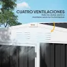 Cobertizo de Jardín con 2 Estantes Puerta con Cerradura y Estructura Resistente en Acero Galvanizado 245x117x161... - Ogal.Es