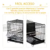 Jaula para Pájaros con Divisor Ganchos Superiores Puertas Comederos Perchas y Bandeja Extraíble 59,5x26,5x39,5 c... - Ogal.Es