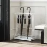 Paragüero Moderno de Acero con 21 Espacios y 24 Ganchos Bandeja Recogegotas Extraíble para Entrada 50x24x68 cm B... - Ogal.Es