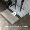 Paragüero Moderno de Acero con 21 Espacios y 24 Ganchos Bandeja Recogegotas Extraíble para Entrada 50x24x68 cm B... - Ogal.Es
