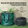 Set de 4 Bolsas de Basura de Jardín 86L con Asas Fijación de Botones y Diseño Pop-Up Plegables y Reutilizables - Ogal.Es