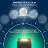 Lámpara Solar de Ratán Sintético con Luces LED Encendido/Apagado Automático para Exterior 20x20x68 cm Gris - Ogal.Es