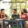 Mesa de Comedor Extensible de Exterior de 85-125 cm para 4-6 Personas Mesa Rectangular para Porche Terraza Jardín - Ogal.Es