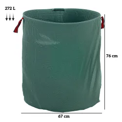 Set de 3 Bolsas de Basura de Jardín 272L con Asas Reforzadas y Aros Flexibles Plegables y Reutilizables - Ogal.Es