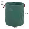 Set de 3 Bolsas de Basura de Jardín 272L con Asas Reforzadas y Aros Flexibles Plegables y Reutilizables - Ogal.Es