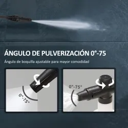 Hidrolimpiadora de Alta Presión 1800W con Accesorios Ángulo Ajustable y Parada Automática 33x31,5x80,5 cm Verde ... - Ogal.Es