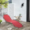 Tumbona Jardín Exterior Plegable con Respaldo Ajustable en 5 Posiciones Carga 120 kg para Terraza 187x55x24 cm B... - Ogal.Es