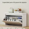 Banco Zapatero con Asiento Acolchado Cajón Abatible y Estante Ajustable para Entrada o Dormitorio 80x26x47,5 cm ... - Ogal.Es