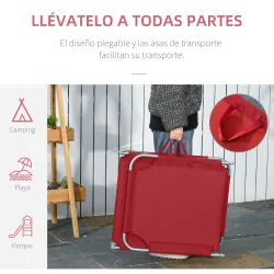 Tumbona Jardín Exterior Plegable con Respaldo Ajustable en 5 Posiciones Carga 120 kg para Terraza 187x55x24 cm B... - Ogal.Es