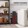 Banco de Musculación Ajustable Plegable con Respaldo y Asiento Regulables Estructura de Acero y Rodillos para Pi... - Ogal.Es