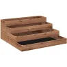 Jardinera de Madera Elevada de 4 Niveles con Diseño de Escalera para Cultivos Plantas Flores 113x113x46 cm Café ... - Ogal.Es