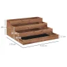 Jardinera de Madera Elevada de 4 Niveles con Diseño de Escalera para Cultivos Plantas Flores 113x113x46 cm Café ... - Ogal.Es