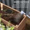 Jardinera de Madera Elevada de 4 Niveles con Diseño de Escalera para Cultivos Plantas Flores 113x113x46 cm Café ... - Ogal.Es