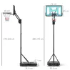 Canasta de Baloncesto Ajustable de 146-236 cm con Ruedas y Base Rellenable con Agua o Arena Tablero Irrompible N... - Ogal.Es