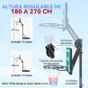 Canasta de Baloncesto Ajustable de 146-236 cm con Ruedas y Base Rellenable con Agua o Arena Tablero Irrompible N... - Ogal.Es