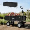 Carrito de Jardín con Ruedas Grandes Bolsa Impermeable Removible y Mango Giratorio Carga 300 kg 105x51x54 cm Negro - Ogal.Es