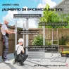 Cobertizo Metálico para Jardín 213x120x166/194 cm con Base Refuerzo Puertas Correderas y Ventilaciones Gris Oscuro - Ogal.Es