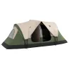 Tienda de Campaña Plegable con 2 Habitaciones y Bolsa de Transporte Impermeable 450x215x180 cm Verde Oliva y Ma... - Ogal.Es