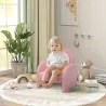 Sofá Infantil con Respaldo en Forma de Arcoíris Mini Sofá de Tejido Suave de Borreguito para Niños 45x41x52 cm Rosa - Ogal.Es