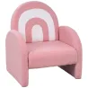 Sofá Infantil con Respaldo en Forma de Arcoíris Mini Sofá de Tejido Suave de Borreguito para Niños 45x41x52 cm Rosa - Ogal.Es