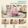 Sofá Infantil con Respaldo en Forma de Arcoíris Mini Sofá de Tejido Suave de Borreguito para Niños 45x41x52 cm Rosa - Ogal.Es