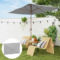 Toldo de Recambio de Sombrilla de 3x2 m Toldo de Repuesto para Sombrilla con Ventilación Superior Protección UV ... - Ogal.Es