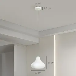 Lámpara de Techo LED Moderna Ø20,5x17,5 cm con Pantalla de Impresión 3D Luz Cálida de 3000K para Salón Dormitori... - Ogal.Es