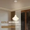 Lámpara de Techo LED Moderna Ø20,5x17,5 cm con Pantalla de Impresión 3D Luz Cálida de 3000K para Salón Dormitori... - Ogal.Es