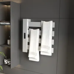 Toallero Eléctrico de Pared para Baño con 4 Barras Calentamiento Rápido Wi-Fi y Pantalla Táctil 47,5x9,5x49 cm B... - Ogal.Es
