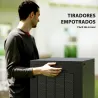 Baúl de Almacenaje Exterior de Polipropileno Impermeable con Asas y Soporte para Candado 56x41x50 cm Negro - Ogal.Es