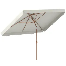 Sombrilla de Terraza Exterior 300x200x245 cm con Ángulo Ajustable Mástil de Aluminio Manivela y Protección UV 50... - Ogal.Es