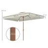 Sombrilla de Terraza Exterior 300x200x245 cm con Ángulo Ajustable Mástil de Aluminio Manivela y Protección UV 50... - Ogal.Es
