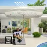 Sombrilla de Terraza Exterior 300x200x245 cm con Ángulo Ajustable Mástil de Aluminio Manivela y Protección UV 50... - Ogal.Es