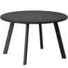 Mesa de Centro Redonda de Metal con Patas Antideslizantes y Borde Seguro para Patio Balcón Salón Ø70x42 cm Gris - Ogal.Es